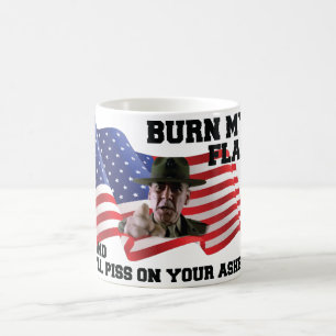 Don't burn my flag coffee mug
