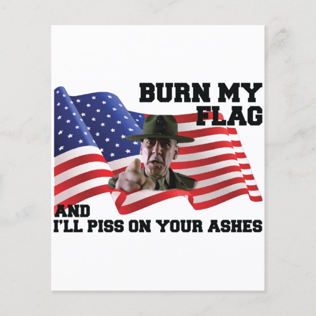 Don't burn my flag  flyer (Front)
