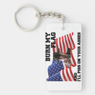 Don't burn my flag key ring