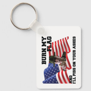 Don't burn my flag key ring