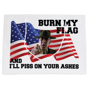 Don't burn my flag large gift bag