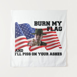 Don't burn my flag tapestry
