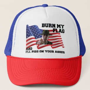 Don't burn my flag trucker hat