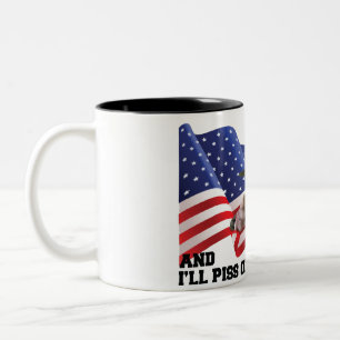 Don't burn my flag Two-Tone coffee mug