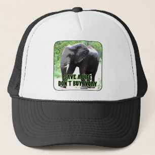 Don't Buy Ivory, Save an Elephant's Life Trucker Hat
