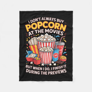 Don't buy popcorn film movie food night snack fleece blanket