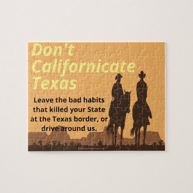 Don't Californicate Texas Puzzle (Horizontal)