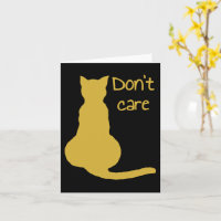 Dont Care Cat Quote Cartoon Vector Cut Out