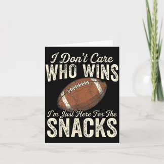 Dont Care Who Wins Aamerican Football Funny Women Card