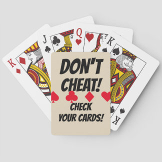 Don't cheat funny playing cards