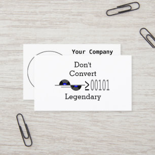 Dont Convert Business Card