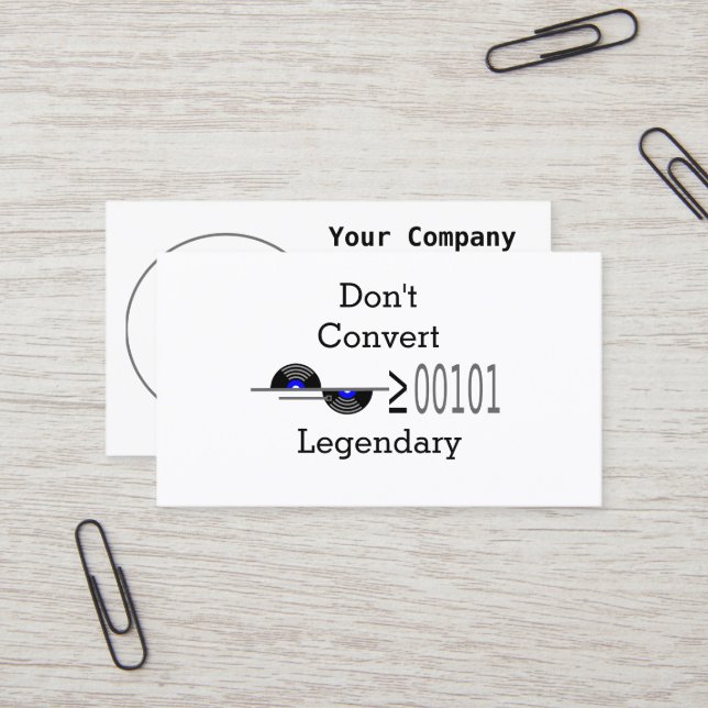 Dont Convert Business Card (Front/Back In Situ)
