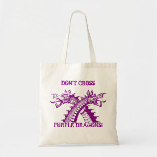 DON'T CROSS PURPLE DRAGONS TOTE ~ MARTIAL ARTS! BAG