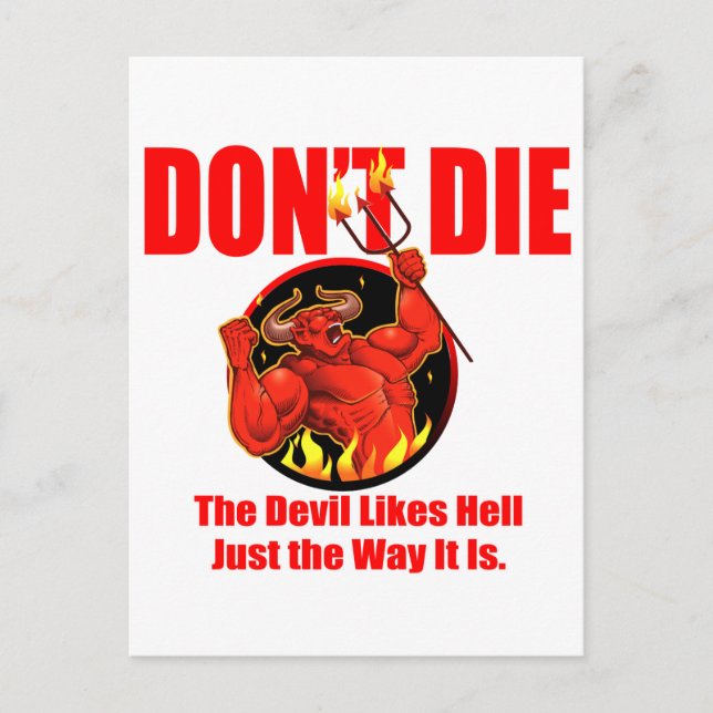 Don't Die... Postcard (Front)