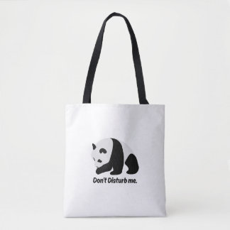 Dont Disturb Me Cute Panda Bear Shoulder Tote Bag