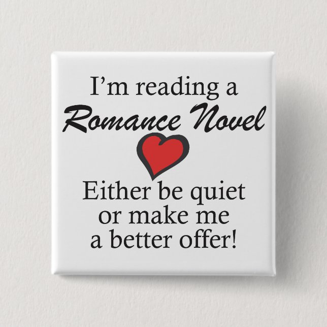 "Don't disturb me, I'm reading" button. 15 Cm Square Badge (Front)