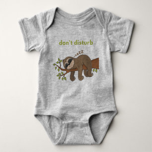Don't Disturb Sloth baby bodysuit