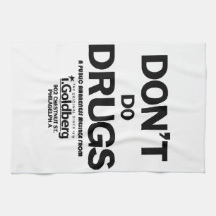 Don't Do Drugs as seen on Bernard Summer Tea Towel