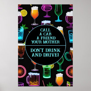 Don't Drink And Drive Bar Poster