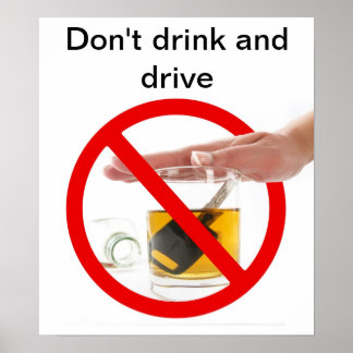 Don't drink and drive poster