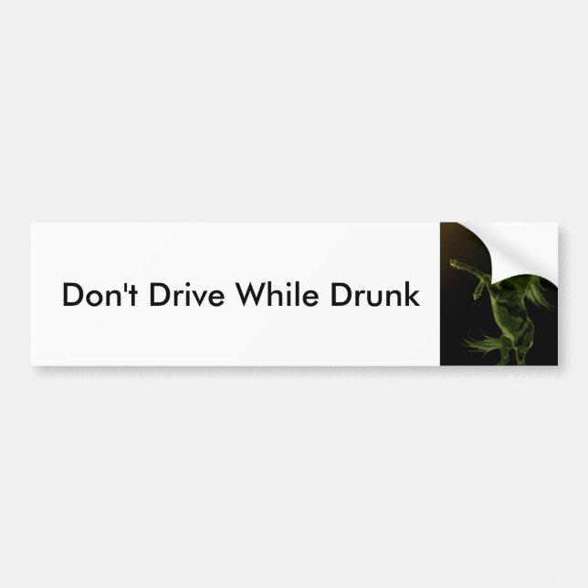 Dont Drive Drunk Horse rearing Bumper Sticker (Front)