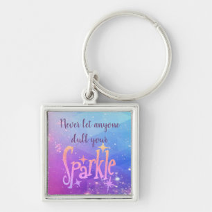 Don't Dull Your Sparkle Cosmic Stars Key Ring