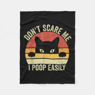 Don't E Me I Op Easily Funny Sarcastic Cat Saying Fleece Blanket