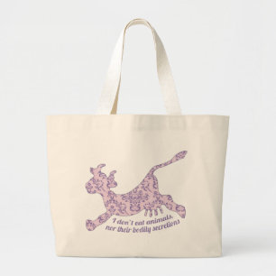 Don't Eat Animals Large Tote Bag