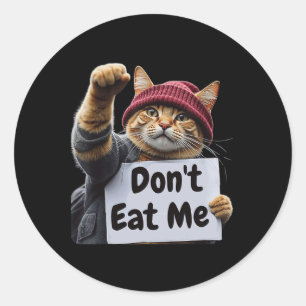 Don't Eat Me Cats For Trump 2024 Trump Or The Tram Classic Round Sticker
