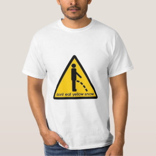 'DON'T EAT YELLOW SNOW' FUNNY SNOWBOARD SKI T-Shirt