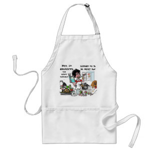 "Don't expect me to be neat too! Messy cook Apron" Standard Apron