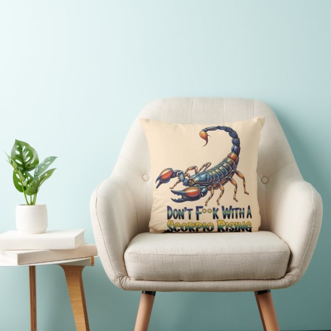 Don't F**k With A Scorpio Rising Cushion (Chair)