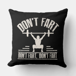 Dont Fart Funny Ness Gym Workout Weights Squat Cushion