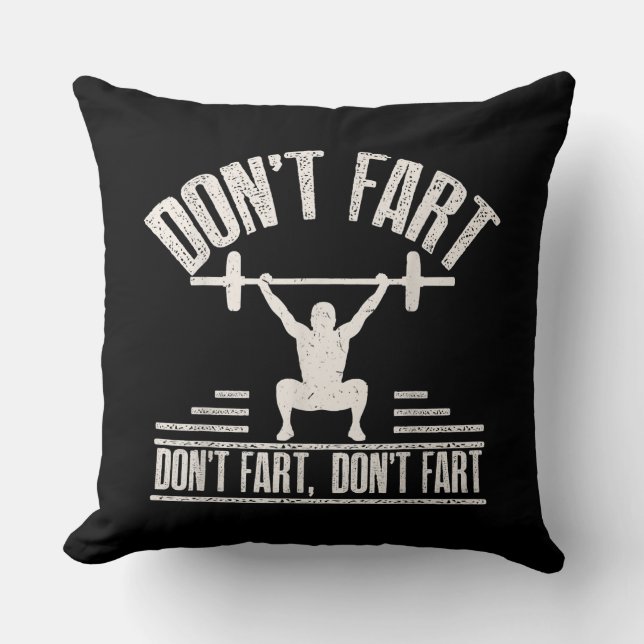 Dont Fart Funny Ness Gym Workout Weights Squat Cushion (Front)