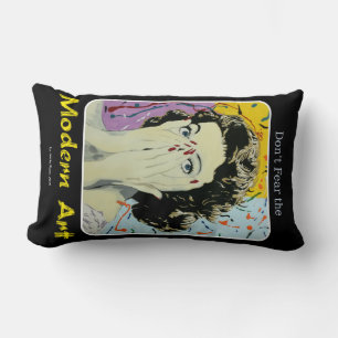 'Don't Fear the Modern Art!' on an Lumbar Cushion
