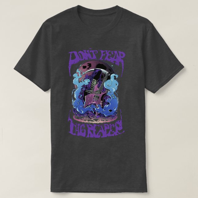 Dont Fear the Reaper Blue T-Shirt (Design Front)