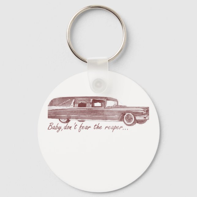 Don't fear the reaper Hearse Design Key Ring (Front)