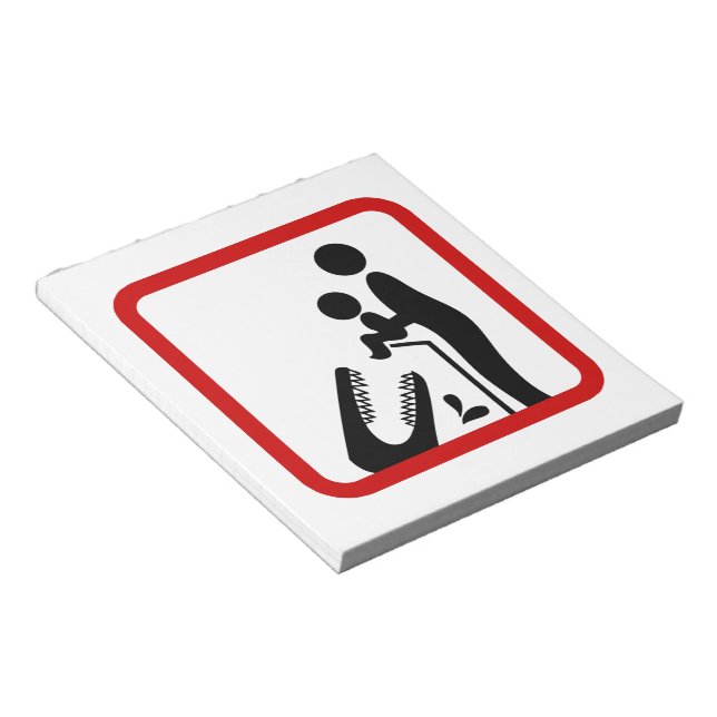 Don't Feed Baby To The Crocodile Zoo Sign Notepad (Angled)