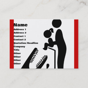 Don't Feed Daughter To The Crocodile Zoo Sign Business Card