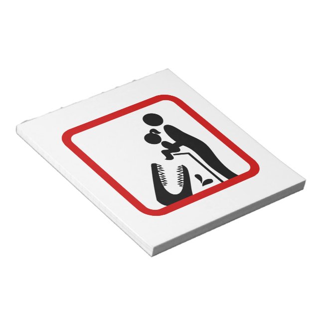 Don't Feed Daughter To The Crocodile Zoo Sign Notepad (Angled)