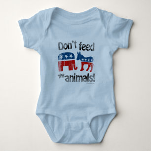 Don't Feed the Animals Party Politics Baby Bodysuit