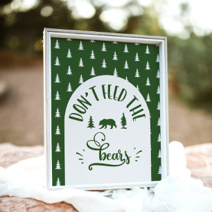 Dont feed the bears One Happy Camper birthday Poster