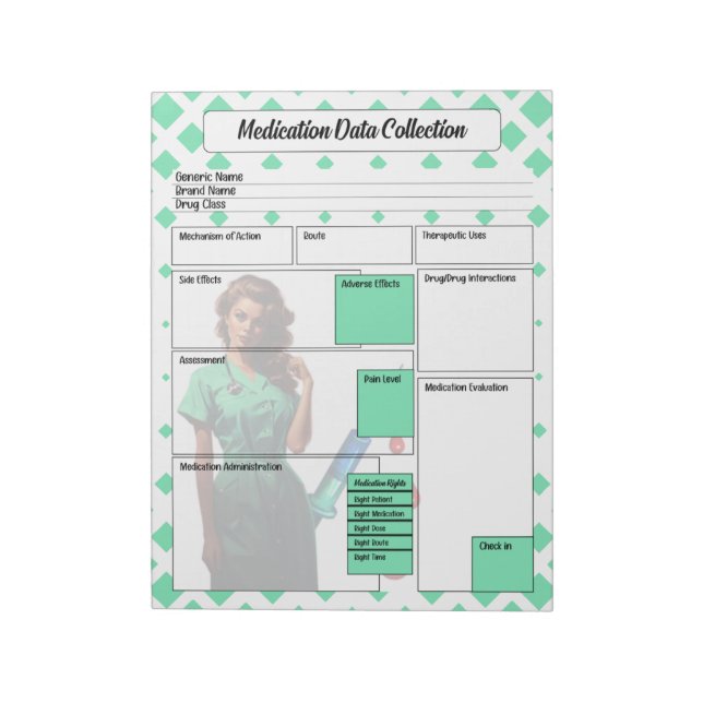 Don't Flatter Yoursel _ Medication Data Collection Notepad (Rotated)