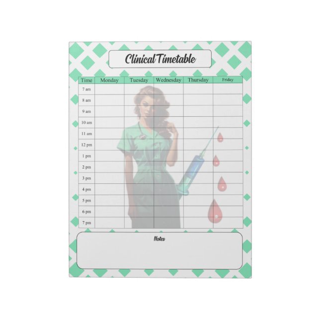 Don't Flatter Yourself _ Clinical Timetable Notepad (Rotated)