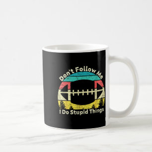 Don't follow do stupid things retro vintage rugby coffee mug