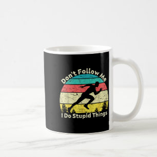 Don't follow do stupid things vintage athletics coffee mug