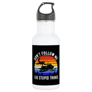 Don't Follow Me I Do Stupid Things - Snowmobile I 532 Ml Water Bottle