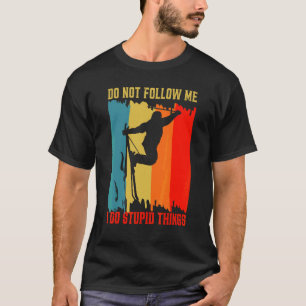 Dont Follow Me Skiing Freestyle Skier Skiers Retro T-Shirt