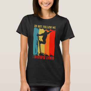 Dont Follow Me Skiing Freestyle Skier Skiers Retro T-Shirt