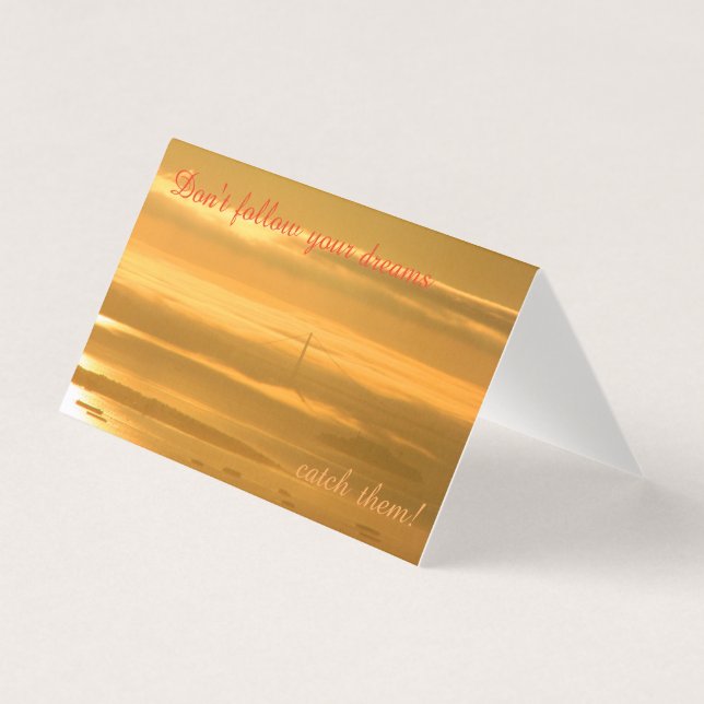 Don't follow your dreams - CATCH them! (Front)